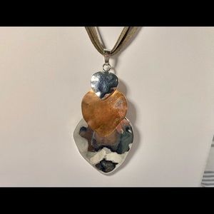 Chicos Mixed Metal Corded Necklace